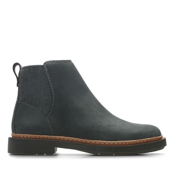 Clarks Womens Trace Fall Chelsea Boots Dark Grey | UK-3245071 - Click Image to Close